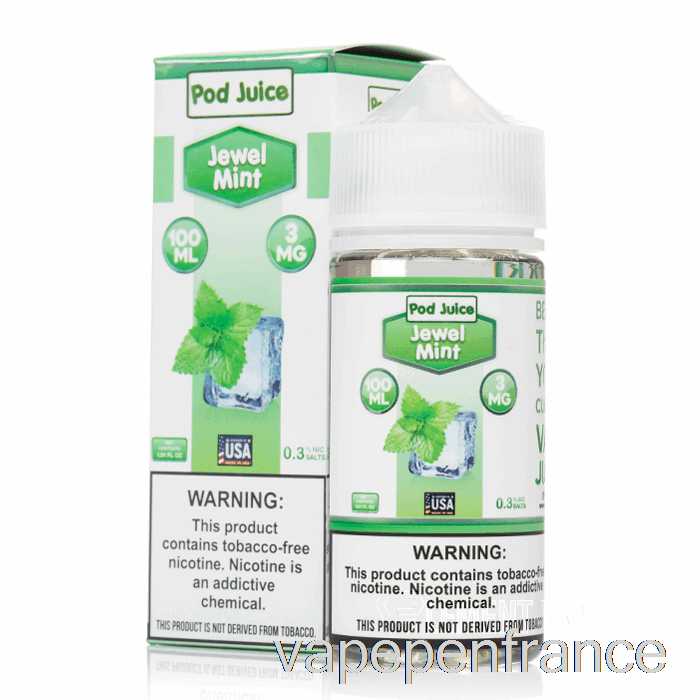 Menthe Bijou - Jus De Dosettes - Stylo Vape 100 Ml 12 Mg